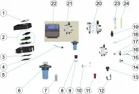 Pièces détachées pour Panneau de régulation CONTROLLEUR 3 plus pH-Chlore