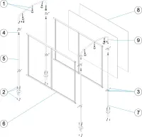 Pièces détachées pour Passage de douche avec 5 et 7 Jets