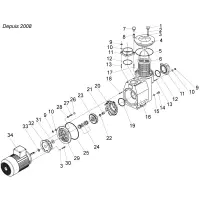 Pièces détachées pour Pompe BADU 93/60, 93/70, 93/80, 93/110 (nouveau modèle)