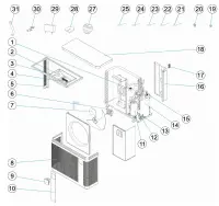 Pièces détachées pour Pompe à chaleur PX25, Z250iQ MD9, MD12