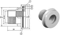 Pièces détachées pour Prise Balai COFIES liner 2' - Ø50mm