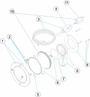 Pièces détachées pour Projecteur Ø 250/295 BLANC