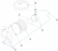 Pièces détachées pour Projecteur Ø 250 avec niche