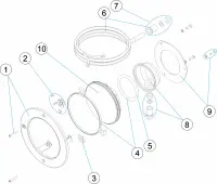Pièces détachées pour Projecteur Ø 250 LED 1.11 RGB/BLANC