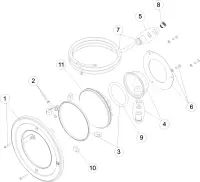 Pièces détachées pour Projecteur Ø 295 LED 1.11 BLANC