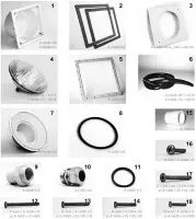 Pièces détachées pour Projecteur CARRÉ 120W-300W