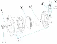 Pièces détachées pour Projecteur LED PAR56 RGB/BLANC