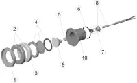Pièces détachées pour Projecteur MINI enjoliveur blanc/inox fixation rapide