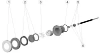 Pièces détachées pour Projecteur MINI LED RGB INOX fixation rapide
