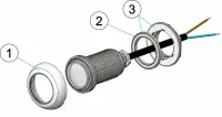 Pièces détachées pour Projecteur NICKELAGE SPA avec écrou