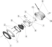 Pièces détachées pour Projecteur PAR56 enjoliveur inox et blanc