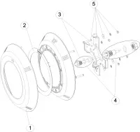 Pièces détachées pour Projecteur plat led PRÉFABRIQUÉ blanc/inox