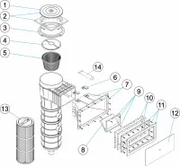 Pièces détachées pour Skim-filtre cartouche 16-20 piscine préfabriquée panneaux liner