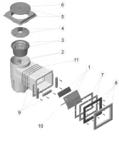 Pièces détachées pour Skimmer 15L petit meurtière, couvercle carré PANNEAUX