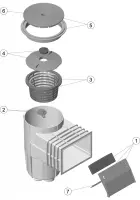 Pièces détachées pour Skimmer 15L PH STANDARD couvercle rond