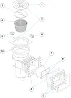 Pièces détachées pour Skimmer 17,5L petite meurtrière, couvercle carré LINER