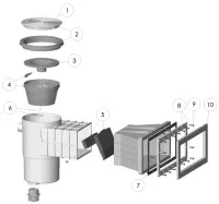 Pièces détachées pour Skimmer HYDROSWIM GM préfabriqué couvercle rond