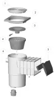Pièces détachées pour Skimmer HYDROSWIM piscine BETON couvercle carré