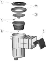 Pièces détachées pour Skimmer HYDROSWIM piscine BETON couvercle rond