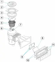 Pièces détachées pour Skimmer métrique PRESTIGE 17,5L grande meurtrière LINER