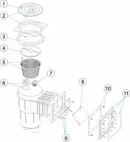 Pièces détachées pour Skimmer métrique PRESTIGE 17,5L petite meurtrière LINER