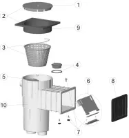 Pièces détachées pour Skimmer PM 10501B BETON