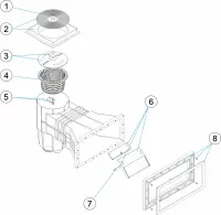 Pièces détachées pour Skimmer standard 15L grande meurtrière BETON