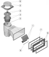 Pièces détachées pour Skimmer standard 15L grande meurtrière parker LINER