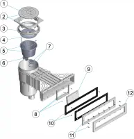 Pièces détachées pour Skimmer XXL NORM métrique/parker 17,5 L