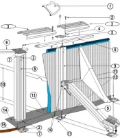 Pièces détachées pour Piscine ovale CELOSIA, CAPRI - H 1M20