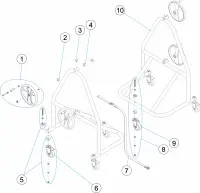 Pièces détachées pour Support enrouleur 2 axes