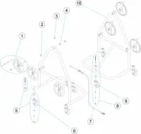 Pièces détachées pour Support enrouleur 3 axes