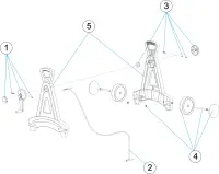 Pièces détachées pour Support enrouleur plastique avec roues