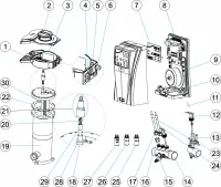 Pièces détachées pour Electrolyseur sel + UV ASTRAL NEOLYSIS NEO-12, NEO-24, NEO-32