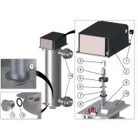 Pièces détachées pour Stérilisateurs UV INOX MONO lampe - UV10, UV20, UV30, UV40