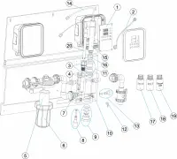 Pièces détachées pour Tableau de régulation AP PR-207 pH/chlore PPM