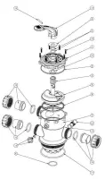 Pièces détachées pour Vanne 6 voies 1'1-2 - Ø50mm