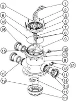 Pièces détachées pour Vanne 6 voies 2' - Ø63mm