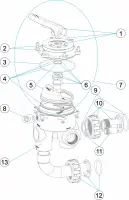 Pièces détachées pour Vanne blanche SIDE CLASSIC PLUS 1 1/2" avec liaisons