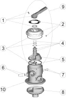 Pièces détachées pour Vanne CANTABRIC TOP 1 1/2" - ancien modèle