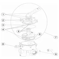 Pièces détachées pour Vanne side 1"1/2 blanche CLASSIC PLUS sans liaisons