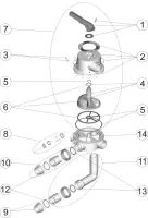Pièces détachées pour Vanne SIDE 2 1/2" avec liaisons