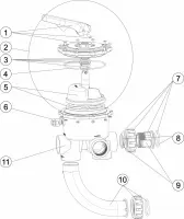 Pièces détachées pour Vanne SIDE CLASSIC PLUS 2" avec liaisons