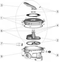 Pièces détachées pour Vanne SIDE FLAT 1 1/2"