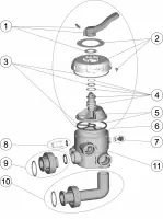 Pièces détachées pour Vanne SIDE MPV 1 1/2" avec liaisons