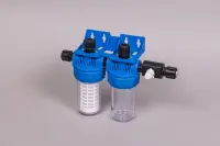 Porte-sondes Pro-H2CR complet avec 2 vases filtrants, raccords et robinet pour panneau de régulation
