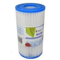 Cartouche de filtration D.108 mm - H.201 mm - Ouverte haut D.50 mm et bas D.50 mm (Intex type A et C)