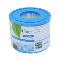 Cartouche de filtration D.106 mm - H.40 mm - Ouverte haut D.50 mm et bas D.50 mm (Bestway type VI)