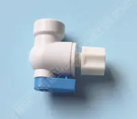 Robinet bleu 90° 1/4x1/4" pour Idrapure 5 modèle F30006