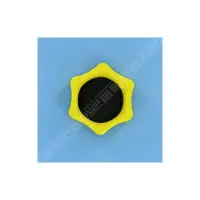 Bouchon fileté. G 3/8. coloris jaune. avec joint plat